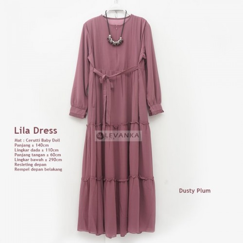 GAi-034 Lila Dress - Gamis Polos Ceruti Babydoll